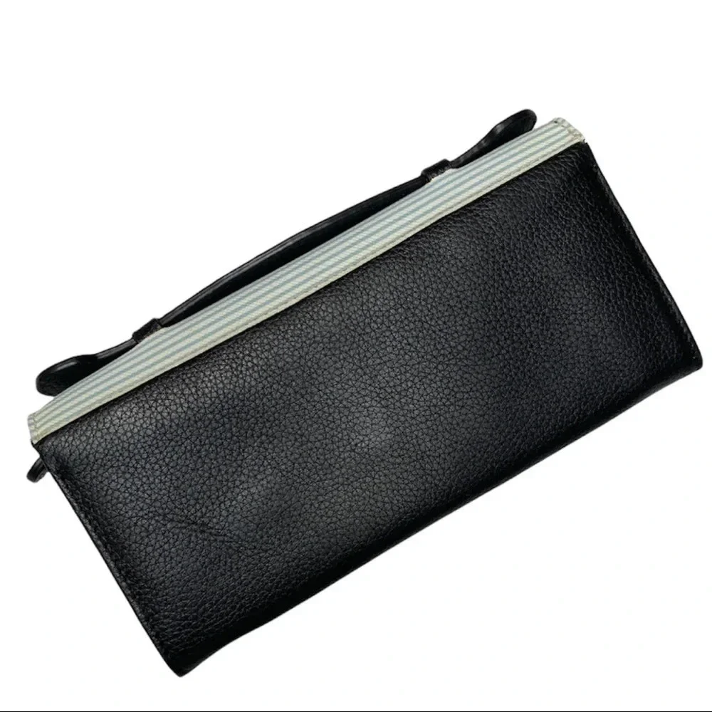 Barbara Rihl Striped Clutch Wallet w/ Handle París Maldives Travel Nautical Cat - Picture 4 of 6